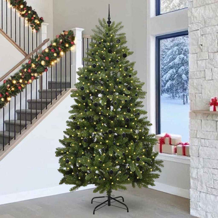 Brad de Crăciun artificial cu 300 LED Verde 300 cm PVC și Metal - WALTI WALTI