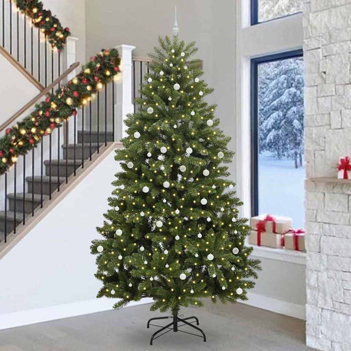 Brad de Crăciun artificial 300 cm 300 LED-uri Alb cald Verde WALTI