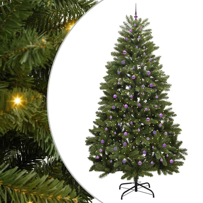 Brad de Crăciun artificial 300 cm 300 LED-uri Alb cald Verde WALTI