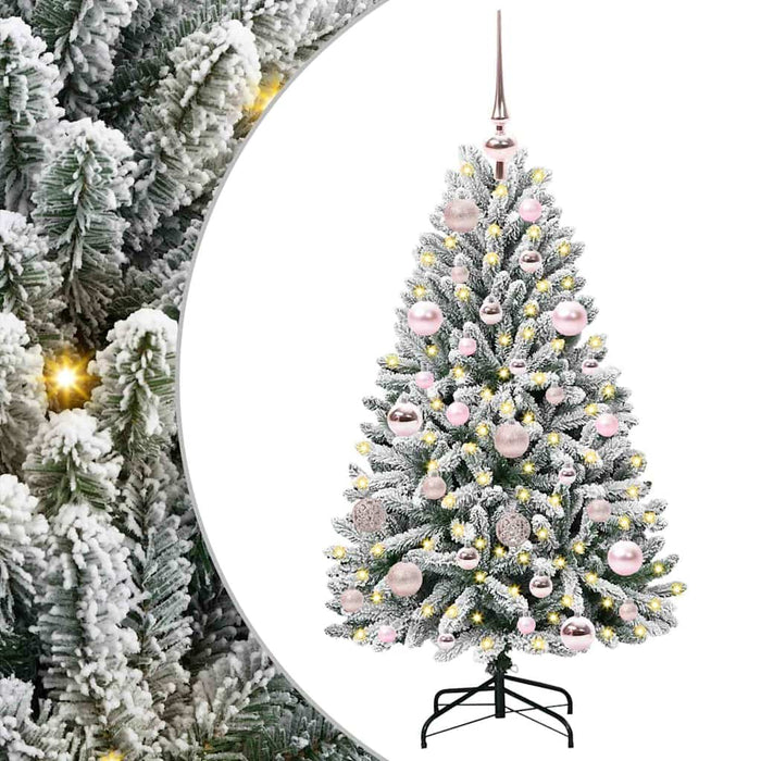 Brad de Crăciun artificial Verde și alb 120 cm PVC și Metal - WALTI WALTI
