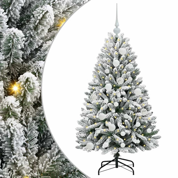 Brad de Crăciun artificial Verde și alb 120 cm PVC și Metal - WALTI WALTI