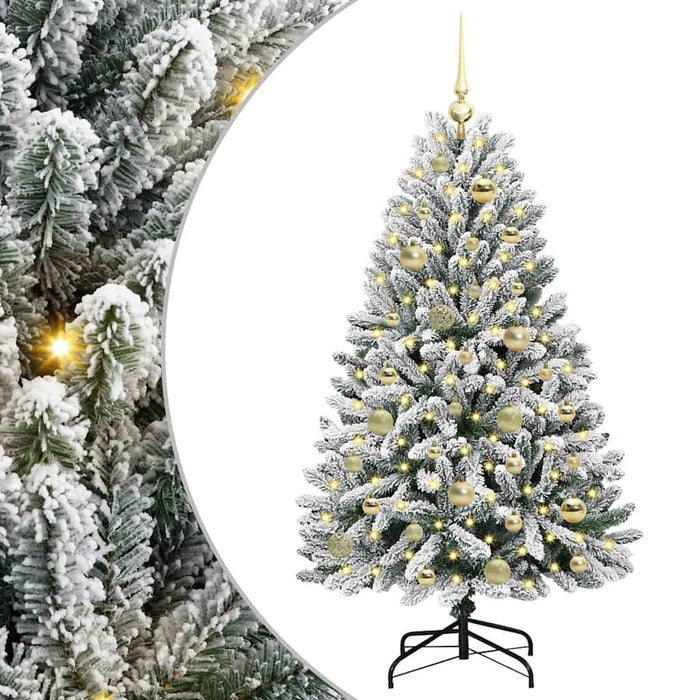 Brad de Crăciun artificial Verde și alb 120 cm PVC și Metal - WALTI WALTI