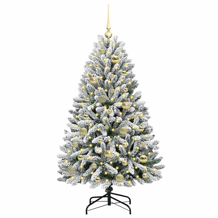 Brad de Crăciun artificial Verde și alb 120 cm PVC și Metal - WALTI WALTI