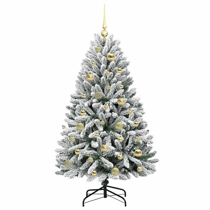 Brad de Crăciun artificial Verde și alb 120 cm PVC și Metal - WALTI WALTI