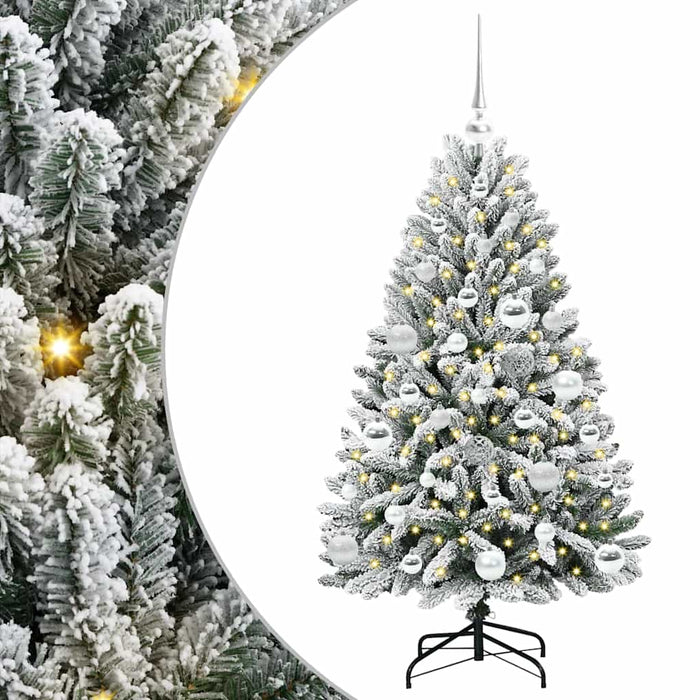 Brad de Crăciun artificial Verde și alb 120 cm PVC și Metal - WALTI WALTI