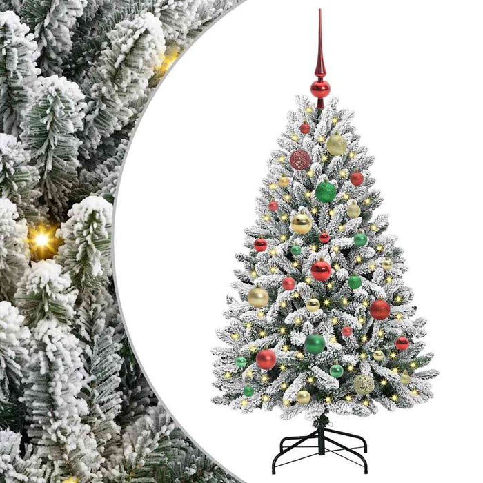 Brad de Crăciun artificial Verde și alb 120 cm PVC și Metal - WALTI WALTI