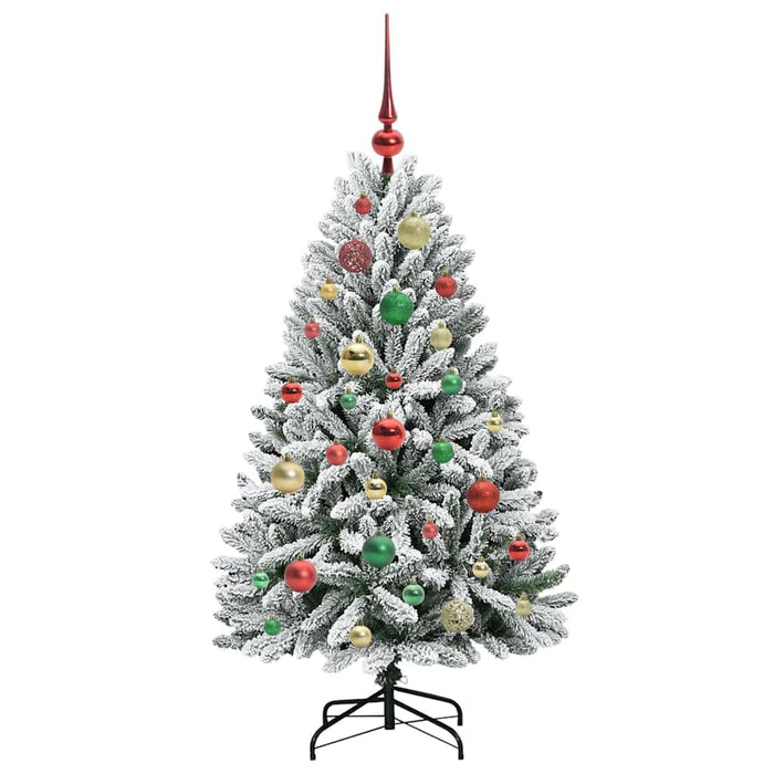Brad de Crăciun artificial Verde și alb 120 cm PVC și Metal - WALTI WALTI