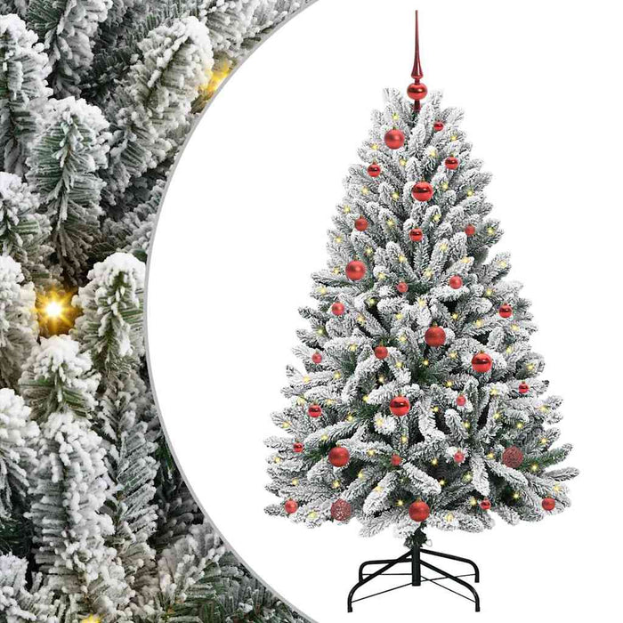 Brad de Crăciun artificial Verde și alb 150 cm PVC și Metal - WALTI WALTI