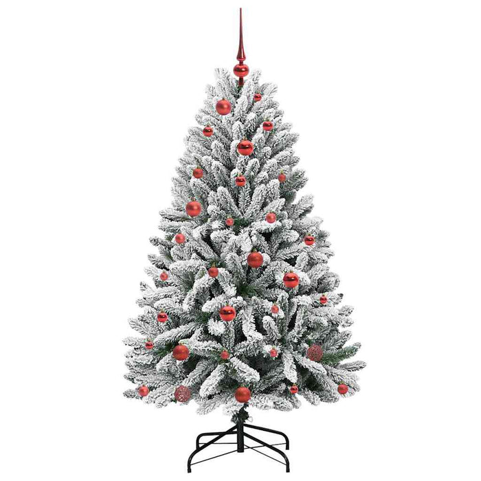 Brad de Crăciun artificial Verde și alb 150 cm PVC și Metal - WALTI WALTI
