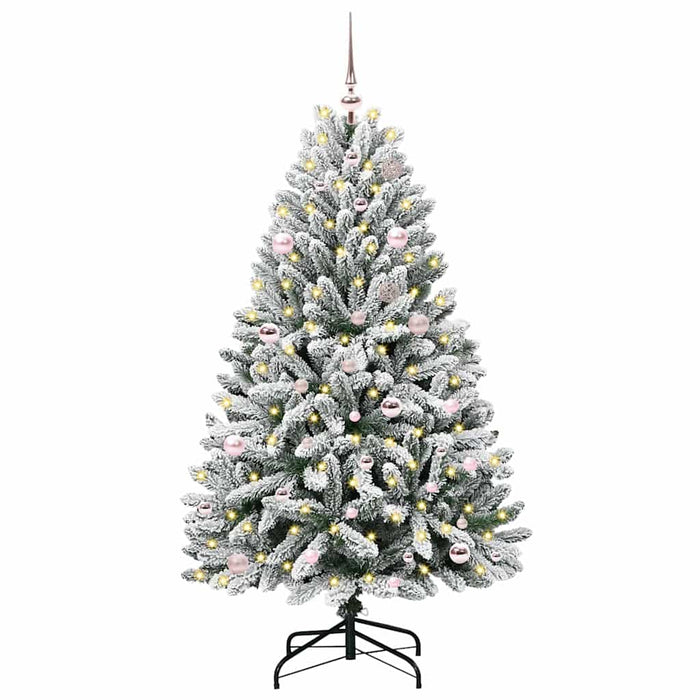 Brad de Crăciun artificial Verde și alb 150 cm PVC și Metal - WALTI WALTI