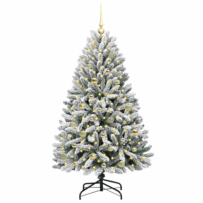 Brad de Crăciun artificial Verde și alb 150 cm PVC și Metal - WALTI WALTI