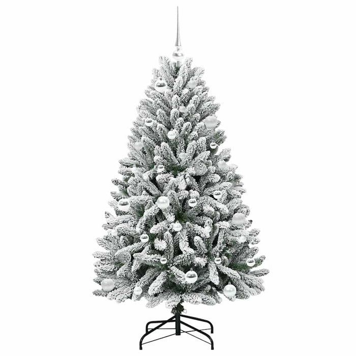 Brad de Crăciun artificial Verde și alb 150 cm PVC și Metal - WALTI WALTI