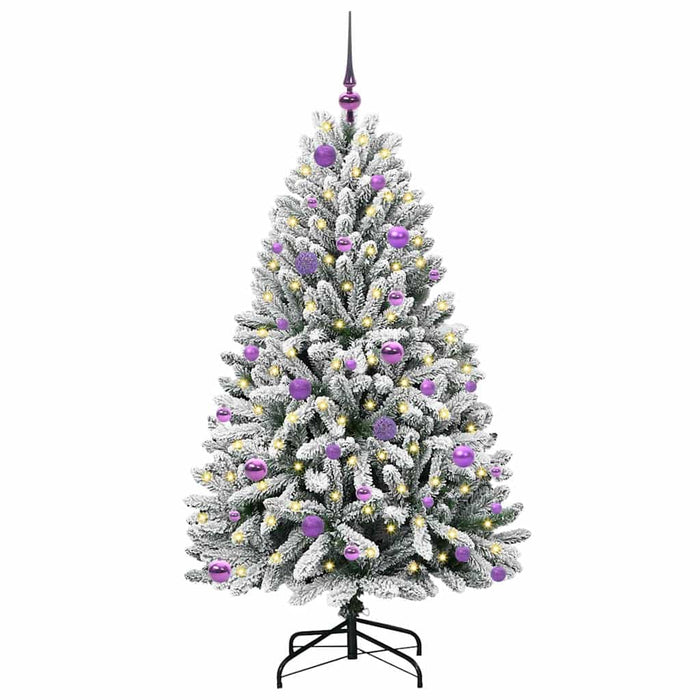 Brad de Crăciun artificial Verde și alb 150 cm PVC și Metal - WALTI WALTI