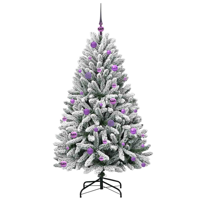 Brad de Crăciun artificial Verde și alb 150 cm PVC și Metal - WALTI WALTI
