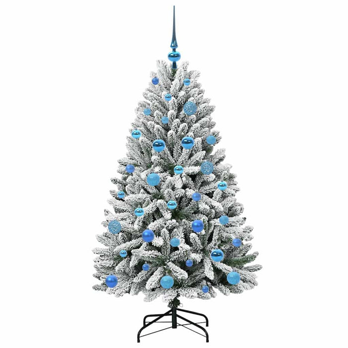 Brad de Crăciun artificial Verde și alb 150 cm PVC și Metal - WALTI WALTI