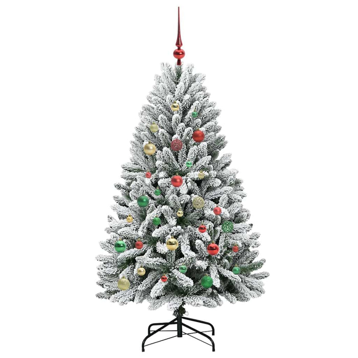 Brad de Crăciun artificial Verde și alb 150 cm PVC și Metal - WALTI WALTI