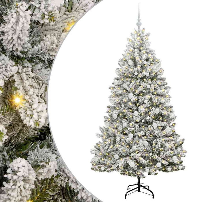 Brad de Crăciun artificial Verde și alb 180 cm PVC și Metal - WALTI WALTI