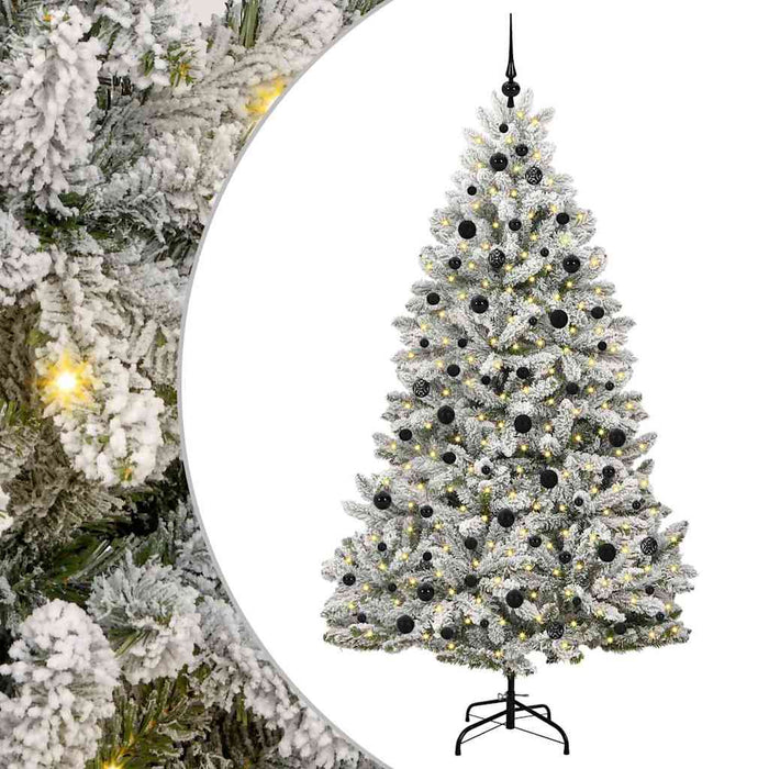 Brad de Crăciun artificial Verde și alb 210 cm PVC și Metal - WALTI WALTI