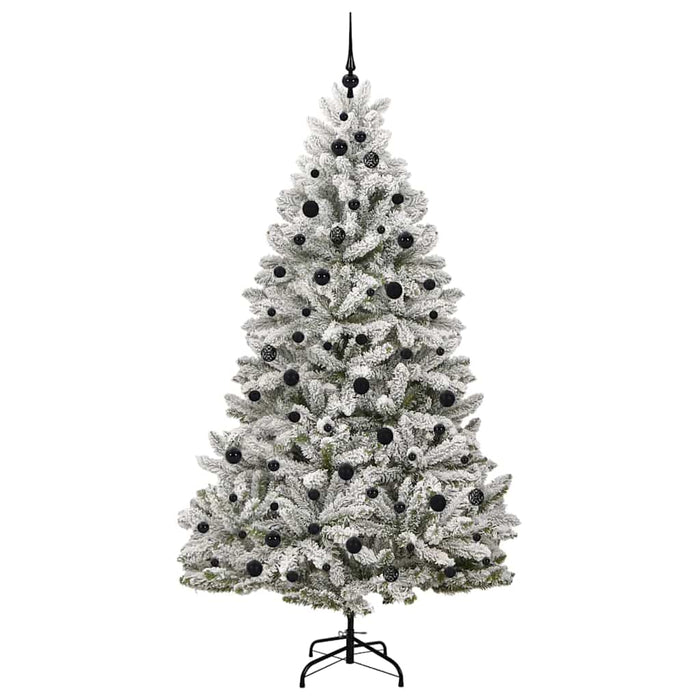 Brad de Crăciun artificial Verde și alb 210 cm PVC și Metal - WALTI WALTI