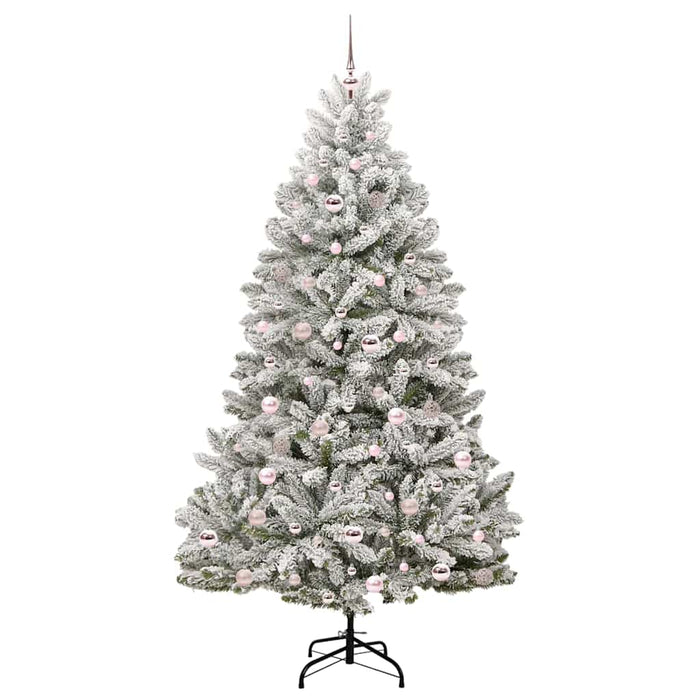 Brad de Crăciun artificial Verde și alb 210 cm PVC și Metal - WALTI WALTI