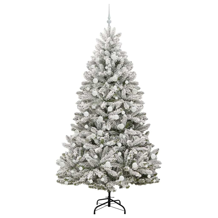 Brad de Crăciun artificial Verde și alb 210 cm PVC și Metal - WALTI WALTI