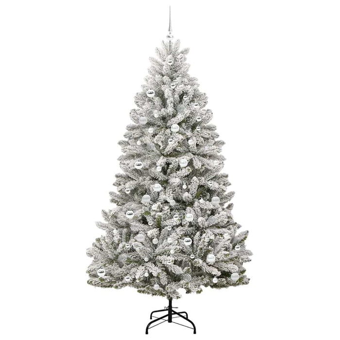 Brad de Crăciun artificial Verde și alb 210 cm PVC și Metal - WALTI WALTI