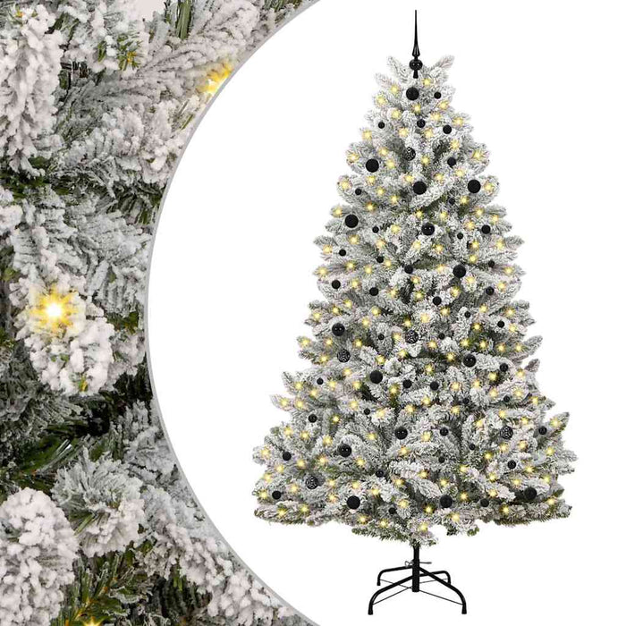 Brad de Crăciun artificial Verde și alb 240 cm PVC și Metal - WALTI WALTI