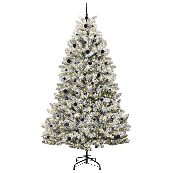 Brad de Crăciun artificial Verde și alb 240 cm PVC și Metal - WALTI WALTI