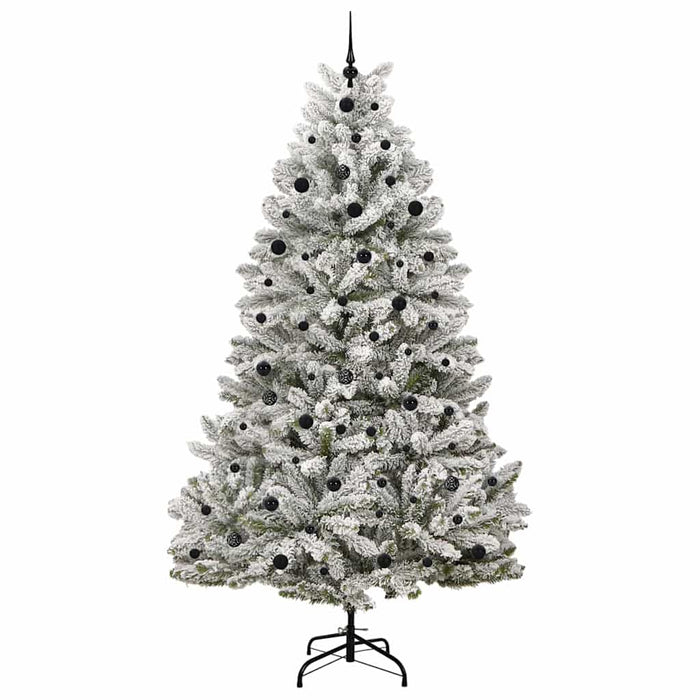 Brad de Crăciun artificial Verde și alb 240 cm PVC și Metal - WALTI WALTI