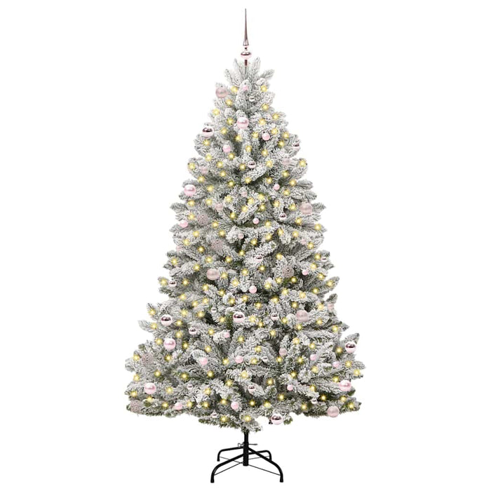 Brad de Crăciun artificial Verde și alb 240 cm PVC și Metal - WALTI WALTI
