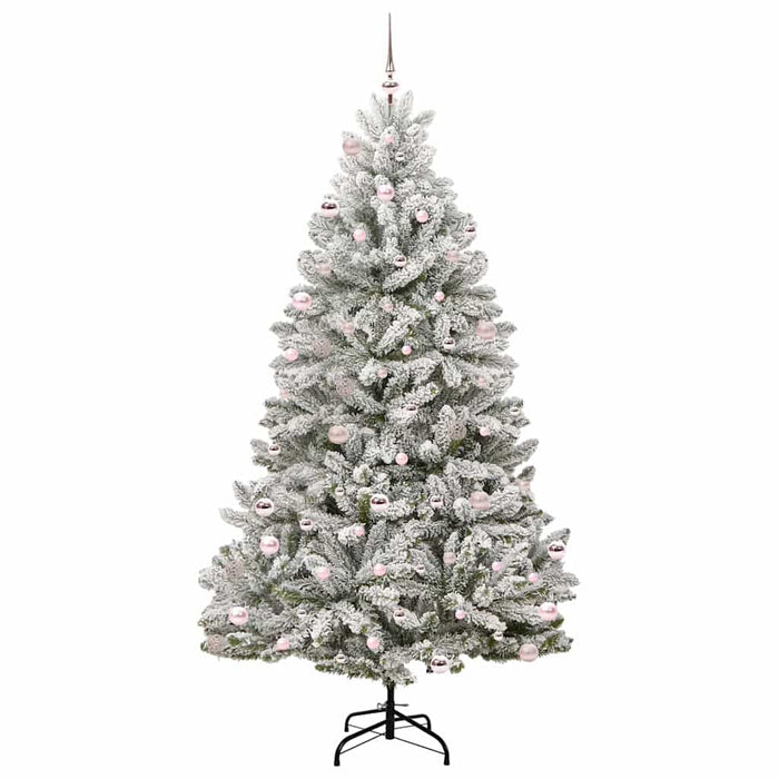 Brad de Crăciun artificial Verde și alb 240 cm PVC și Metal - WALTI WALTI