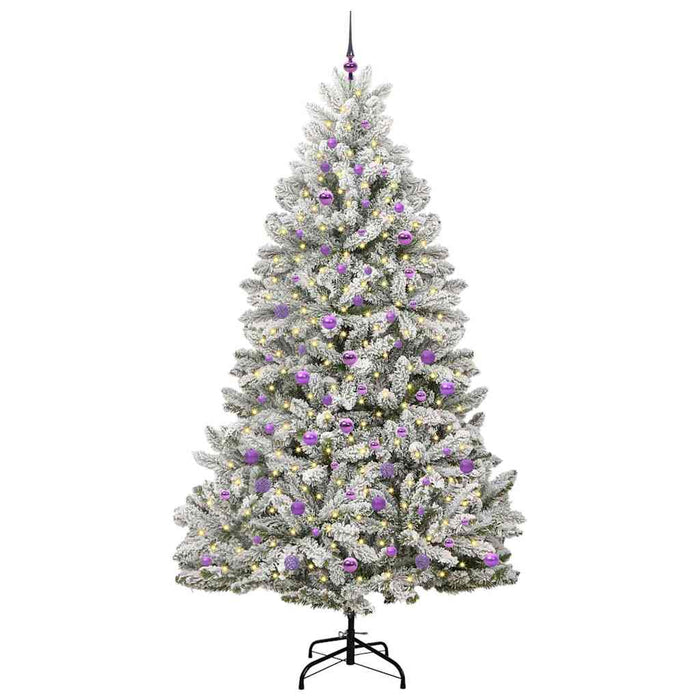 Brad de Crăciun artificial Verde și alb 240 cm PVC și Metal - WALTI WALTI