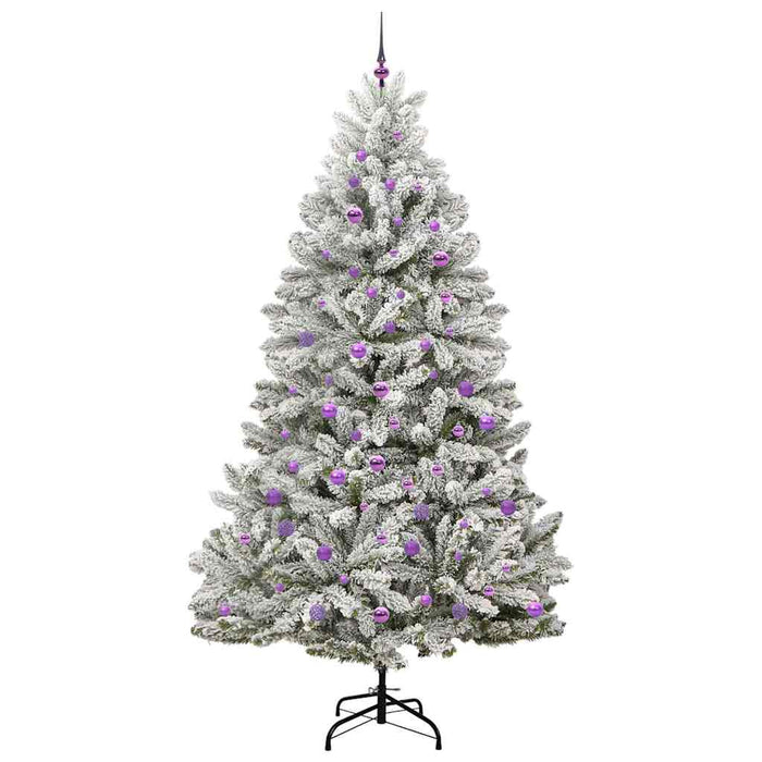 Brad de Crăciun artificial Verde și alb 240 cm PVC și Metal - WALTI WALTI