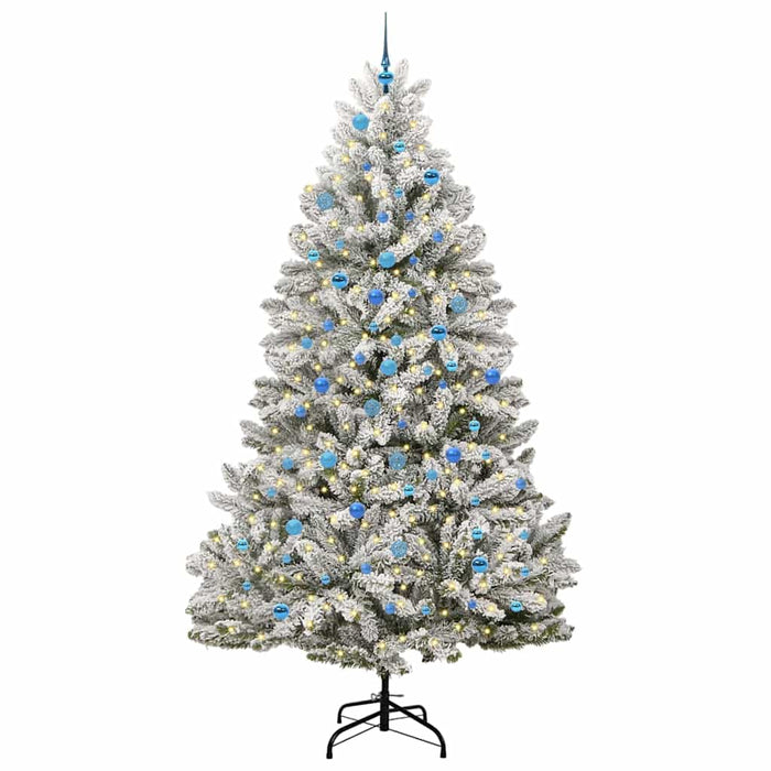 Brad de Crăciun artificial Verde și alb 240 cm PVC și Metal - WALTI WALTI