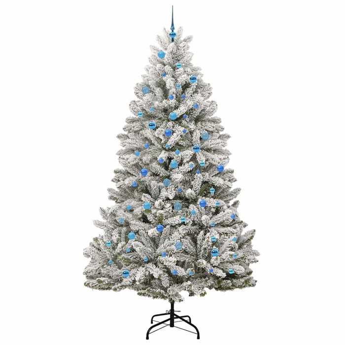 Brad de Crăciun artificial Verde și alb 240 cm PVC și Metal - WALTI WALTI