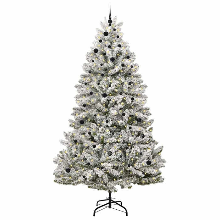 Brad de Crăciun artificial Verde și alb 270 cm PVC și Metal - WALTI WALTI
