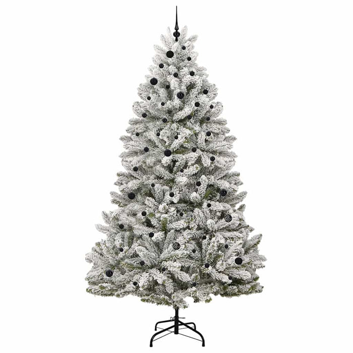 Brad de Crăciun artificial Verde și alb 270 cm PVC și Metal - WALTI WALTI