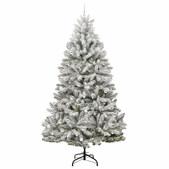Brad de Crăciun artificial Verde și alb 270 cm PVC și Metal - WALTI WALTI