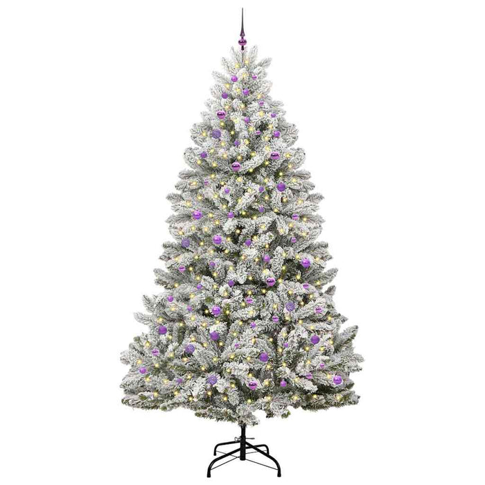 Brad de Crăciun artificial Verde și alb 270 cm PVC și Metal - WALTI WALTI