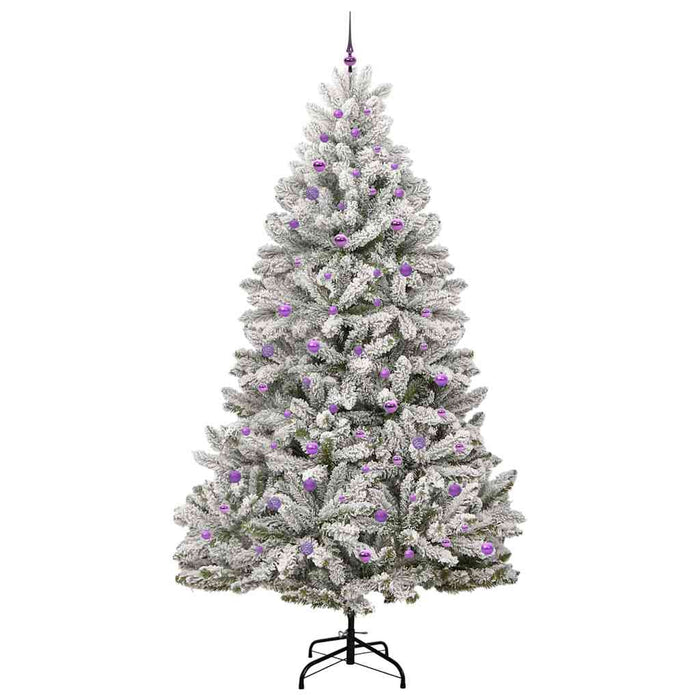 Brad de Crăciun artificial Verde și alb 270 cm PVC și Metal - WALTI WALTI