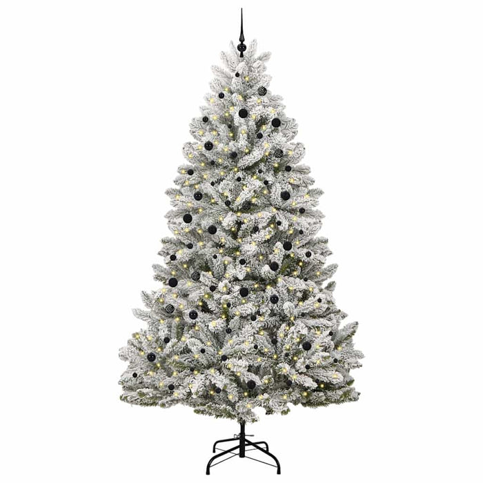 Brad de Crăciun artificial Verde și alb 300 cm PVC și Metal - WALTI WALTI