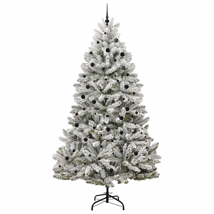 Brad de Crăciun artificial Verde și alb 300 cm PVC și Metal - WALTI WALTI