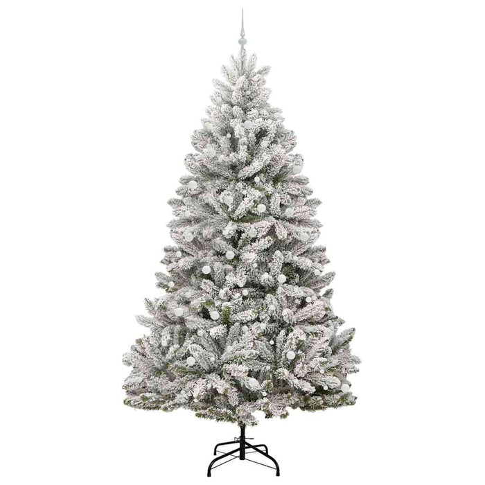 Brad de Crăciun artificial Verde și alb 300 cm PVC și Metal - WALTI WALTI