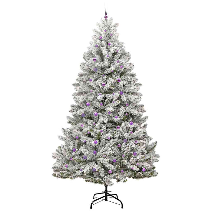 Brad de Crăciun artificial Verde și alb 300 cm PVC și Metal - WALTI WALTI