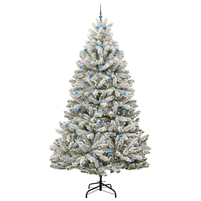 Brad de Crăciun artificial Verde și alb 300 cm PVC și Metal - WALTI WALTI