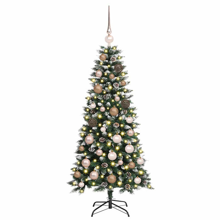 Brad de Crăciun artificial Verde 120 cm PVC și Plastic și Oțel WALTI