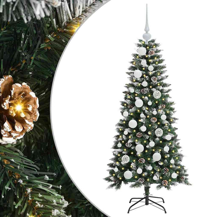 Brad de Crăciun artificial cu 150 LED Verde 55 x 55 x 120 cm - WALTI WALTI