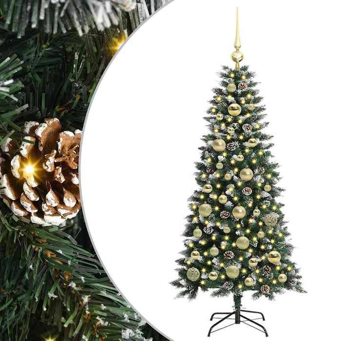 Brad de Crăciun artificial cu 150 LED Verde 55 x 55 x 120 cm - WALTI WALTI