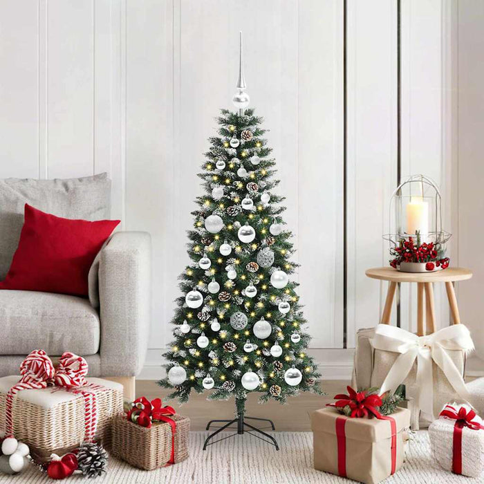 Brad de Crăciun artificial cu 150 LED Verde 55 x 55 x 120 cm - WALTI WALTI
