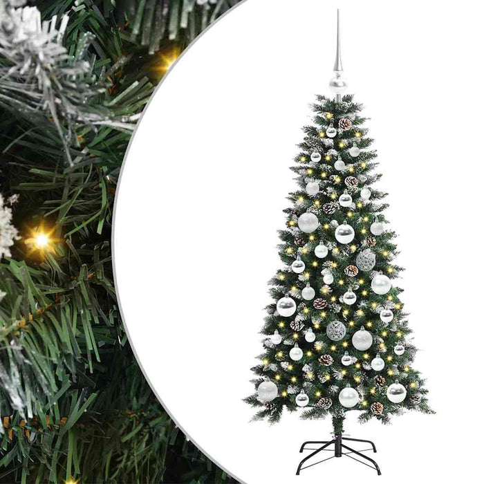 Brad de Crăciun artificial cu 150 LED Verde 55 x 55 x 120 cm - WALTI WALTI